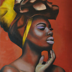 Donkere dame (olieverf op paneel 30x40 cm)  - 2017  *€395